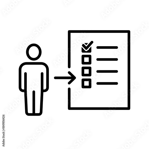 Person filling checklist for client onboarding process and review  