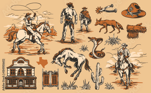 Wild West cowboy life