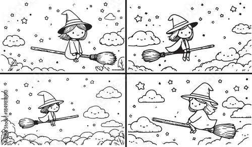 cute kids illustration, fairy tale doodle scenes, storybook character sketches, playful children drawings, hand drawn kids art, black white kids clipart, printable story scenes, children book illustra