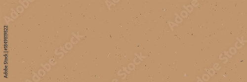 Warm orange recycled paper background with visible black white brown fibers and organic particles, natural speckled texture for packaging, eco print, stationery, sustainable design projects