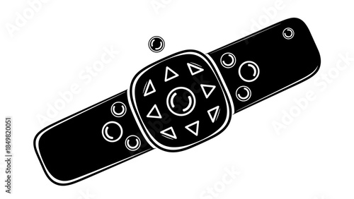 Black Remote Control Device Illustration 1.