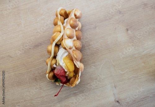 Hong Kong bubble waffle