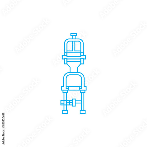 Metrology Capillary Tube Component Vector Icon