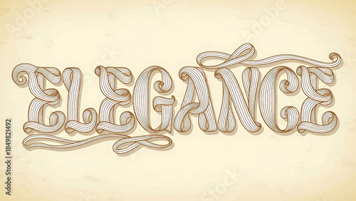 This image Elegance in artistic typography