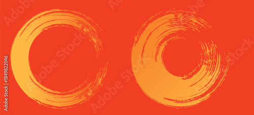 abstract orange circular background. Dynamic sound wave. Design element. Vector illustration