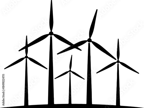 wind turbine isolated on white