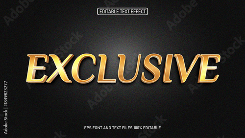 Exclusive gold style text effect editable