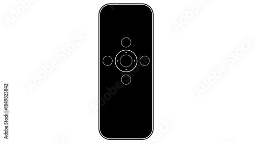 Black Remote Control with White Buttons 5.