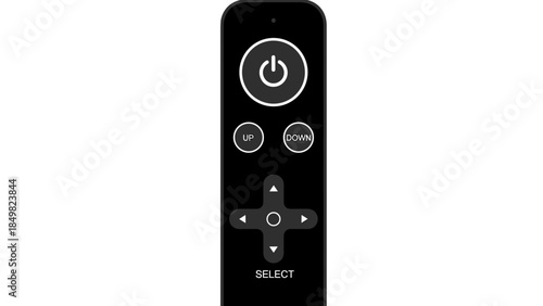 Black Remote Control with White Buttons 4.