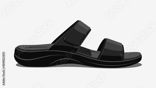 Black Sandal Footwear for Summer.