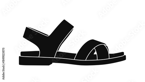 Black Sandal Footwear Summer Fashion 2.