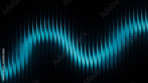 Abstract wave pattern with blue and black gradient, creating a visually striking design suitable for backgrounds, wallpapers, and digital art projects, isolated on white background