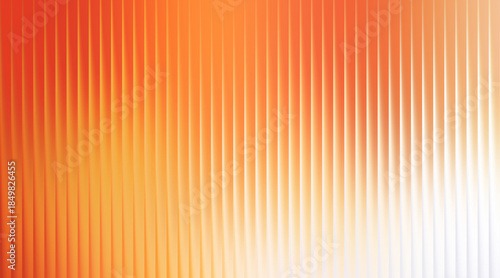 Illustration of vibrant orange and white gradient background with vertical lines pattern