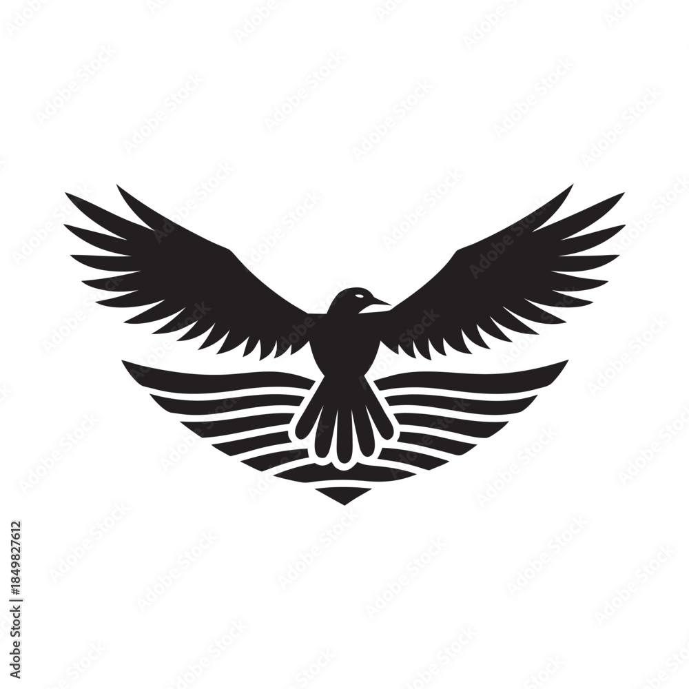 Obraz premium Palm Beach Majestic Eagle Bird Silhouette Artwork