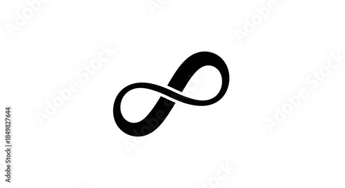 Elegant Black and White Infinity Symbol Depicting Endless Possibilities and Boundless Potential