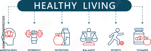 VitaBalance Pro Healthy Living and Wellness Infographic Icons (6+ Vector Lifestyle Symbols)