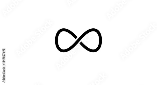 Minimalist infinity symbol illustration depicting endless possibilities and connections