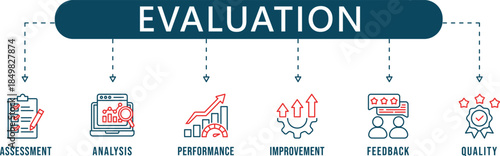 EvalPro Line Performance and Quality Assessment Infographic Icons (6+ Vector Evaluation Symbols)
