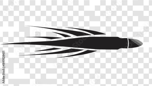 Black Silhouette of a Squid.