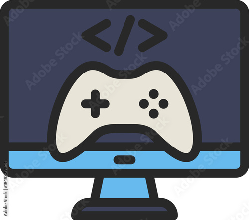 Game Development Filled Line Icon