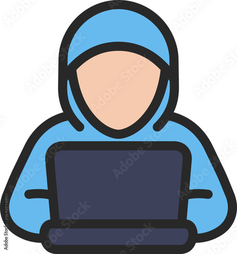 Hacker Filled Line Icon