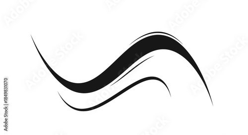 Elegant flowing wave design with dynamic lines and minimalist aesthetic appeal