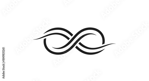 Elegant infinity symbol with artistic curves a timeless and minimalist design