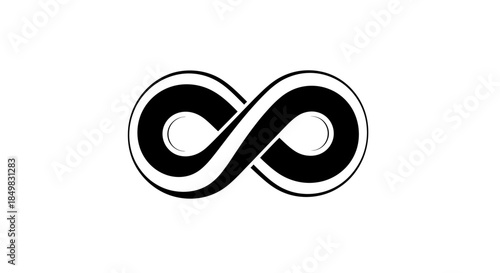 Minimalist infinity symbol design for graphic design and creative art projects