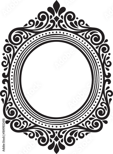 decorative frame with floral ornament