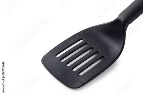 Black Slotted Spatula for Professional Cooking and Kitchenware