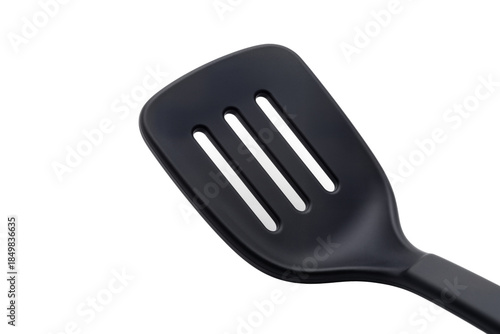 Black Slotted Spatula for Professional Cooking and Kitchenware