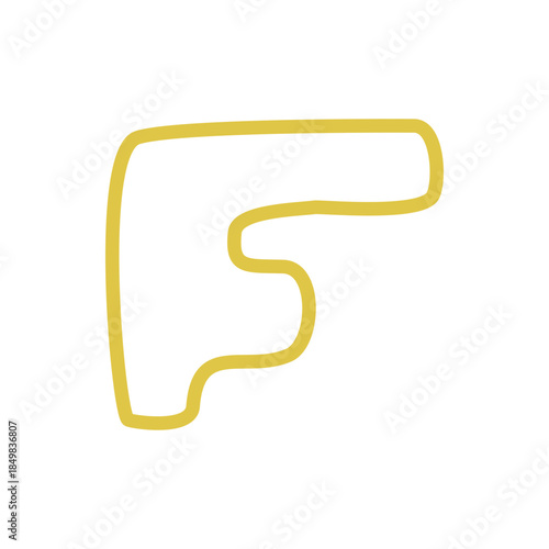 Minimalist yellow race track outline on a black background iconic motorsport design