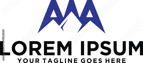 Mountain letter AA and W logo