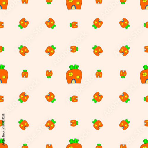Wallpaper Mural Whimsical Carrot Home Repetitive Motif Torontodigital.ca