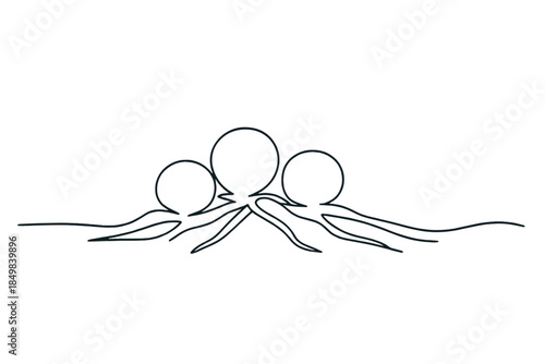 Bioluminescent Orbs Elegance. "Bioluminescent orbs illuminating neon forest floor". Minimalistic one-line