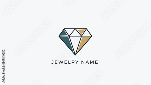 Diamond Jewelry Logo Design Template.