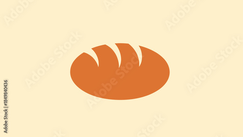 Illustration of a Simple Loaf of Bread.