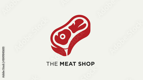 Red Steak Logo Design for Butcher.