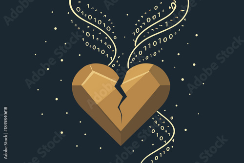 Pulse-Forged Data Gem. Pulse-forged gem. The heart cracks open slightly, releasing streams of glowing data