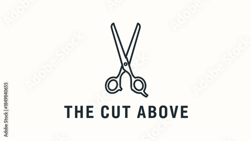 Simple Black Scissors Logo Design.