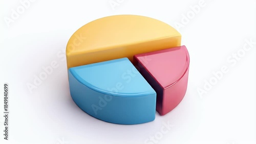 Colorful pie chart representing data analysis and statistics.