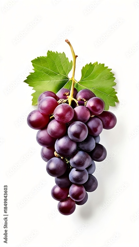 Fototapeta premium red grapes isolated on white