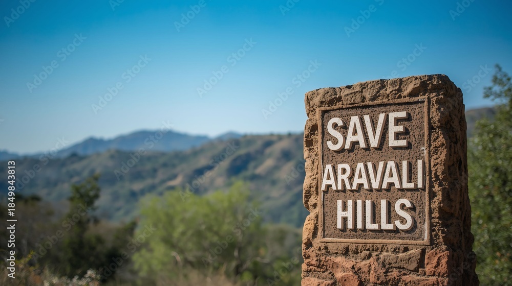 Obraz premium Save aravali hills 
