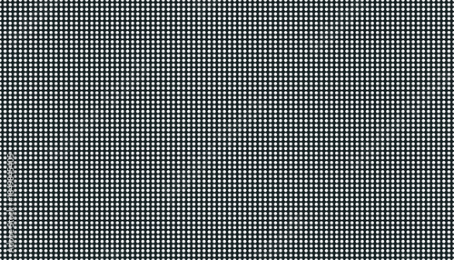 LED dot grid texture for an LED video wall. Vector digital panel grid pattern, RGB screen background, and black and white pixel dots. Digital LCD display with a dot pattern
