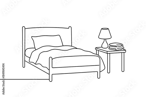 Minimalist Bedside Elegance.