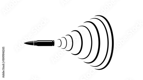 Bullet Moving at High Speed with Motion Trails.
