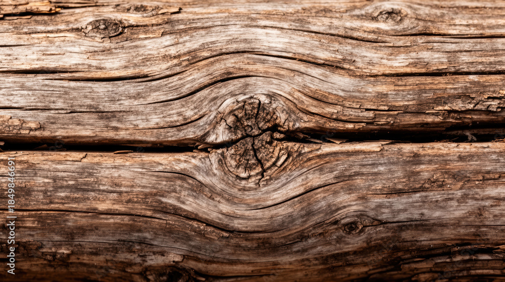 Fototapeta premium Close-up of Weathered Wooden Grain Surface Evoking Rustic Warmth, Timeless Craftsmanship, and Natural Authenticity