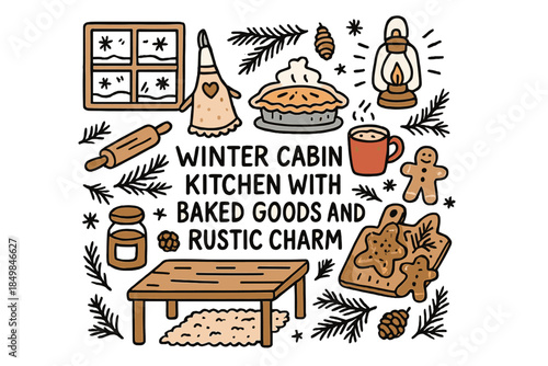 Rustic Winter Kitchen.