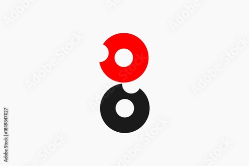 Red and black vinyl record 