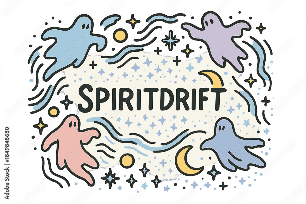 Naklejka premium Spiritdrift Illustration.